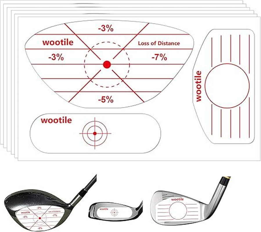 Golf Driver Impact Tape Labels 180Pcs Golf Impact Stickers Golf Clubs Labels For