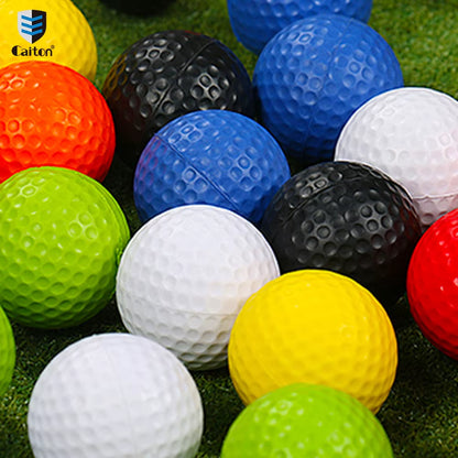 High-Quality PU Soft Practice Golf Balls, 12 Mixed Colors, Simulate Real Golf Ball Feel, Indoor and Outdoor Training