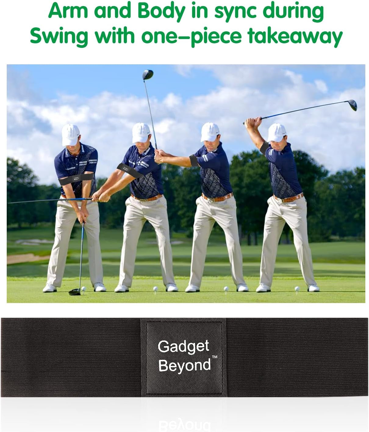 Golf Swing Training Aid, Swing Correcting Arm Band Golf Arm Training Aid Black, Golf Swing Aids Training,Golf Swing Trainer