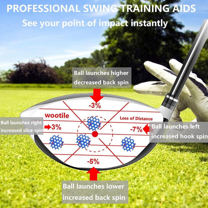Golf Driver Impact Tape Labels 180Pcs Golf Impact Stickers Golf Clubs Labels For
