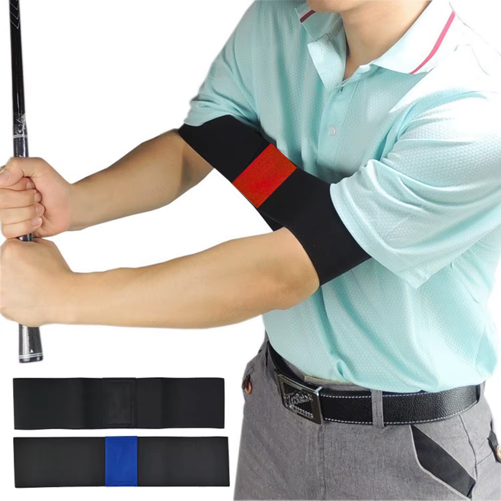 Hot Professional Elastic Golf Swing Trainer Arm Band Belt Gesture Alignment Training Aid for Practicing Guide for Youth/Adult