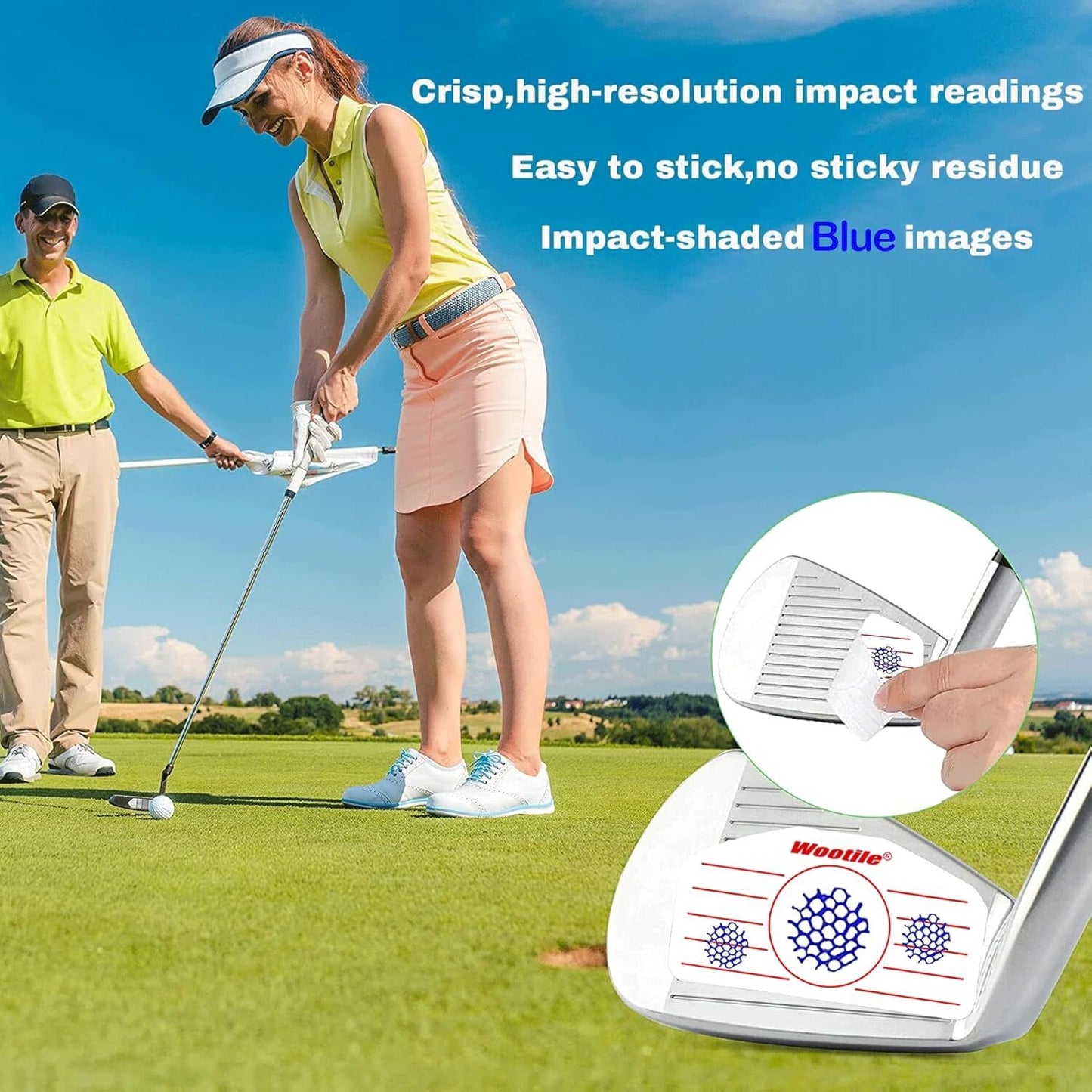 Golf Driver Impact Tape Labels 180Pcs Golf Impact Stickers Golf Clubs Labels For