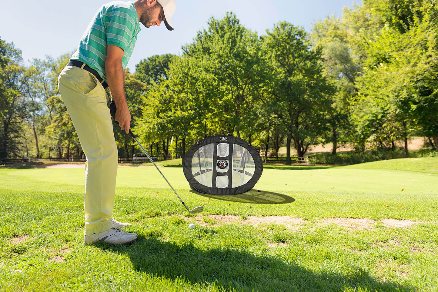 Pop-Up Golf Chipping Net - 3 Target Pockets