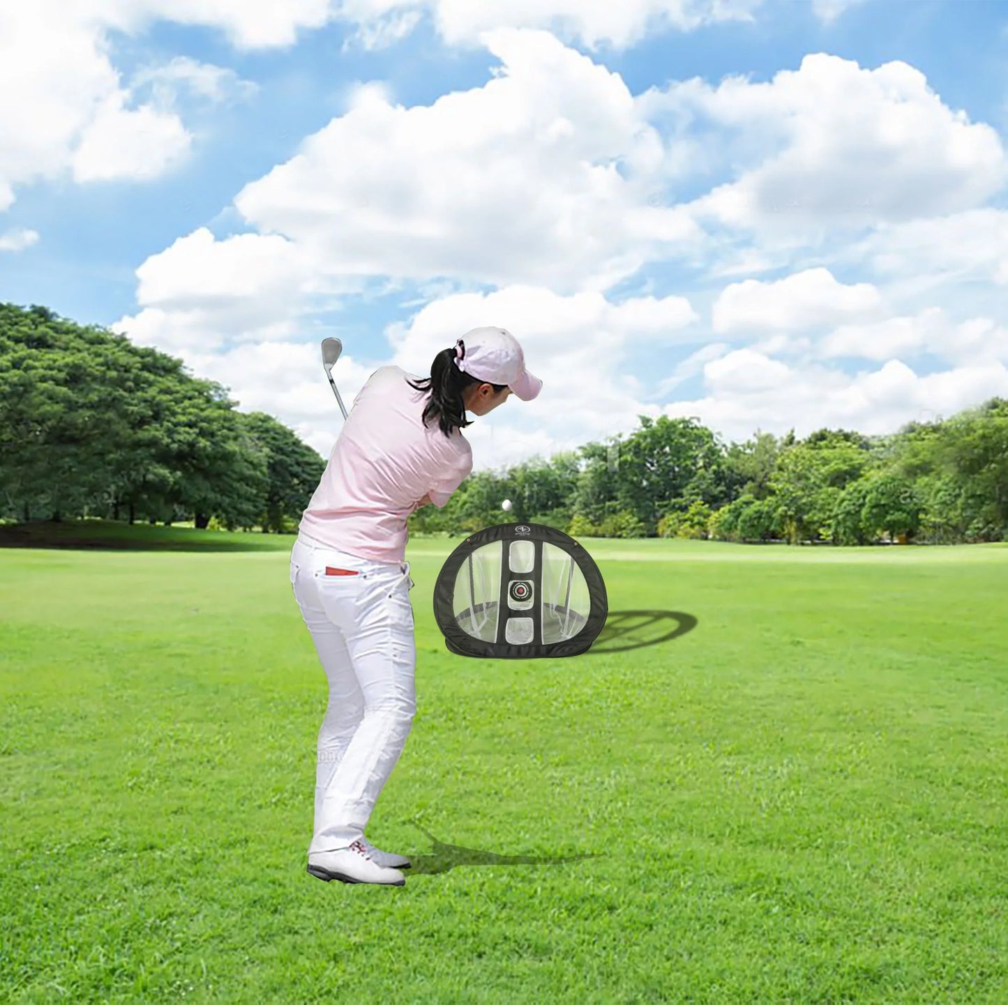 Pop-Up Golf Chipping Net - 3 Target Pockets