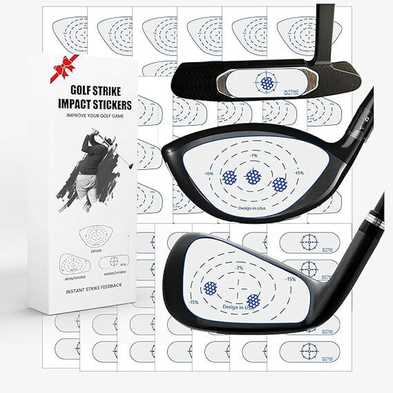 FINGER TEN Golf Club Impact Tape Stickers Labels for Driver Woods Irons Putters