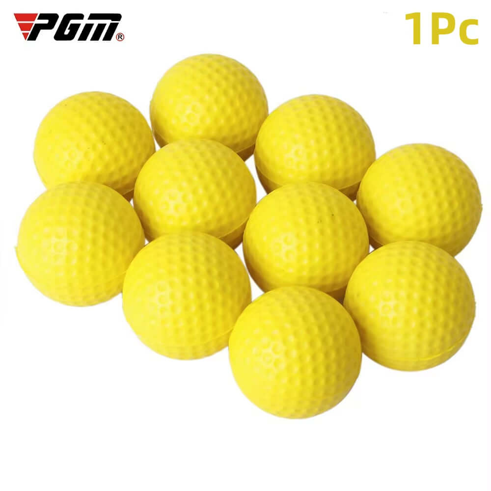 1 Piece  Official Authorization 1Piece/10Pieces Yellow PU Foam Golf Balls Sponge Elastic Indoor Outdoor Practice Training
